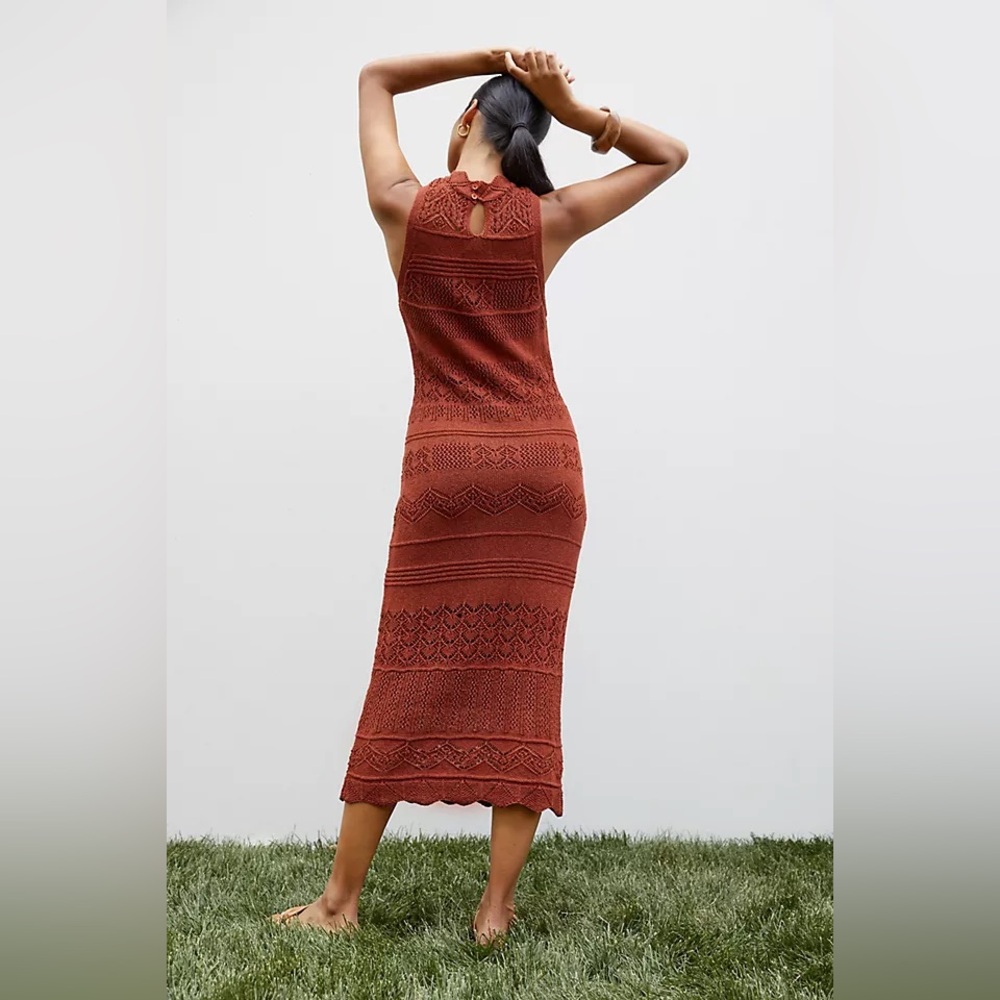 Anthropologie Crochet Midi Dress - Picture 3 of 12
